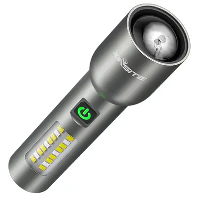 Rechargeable Zoom Flashlight, Long-Range, for Camping