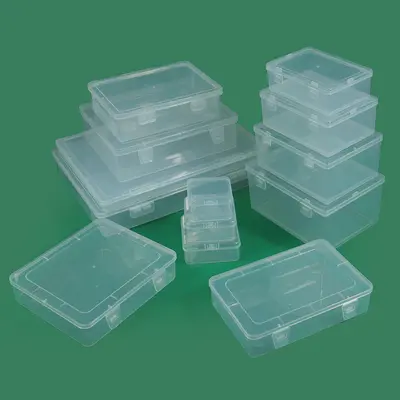 Oturma odası son derece şeffaf PP boş kutu flip-top plastik kutu kırtasiye kartı parçaları saklama kutusu takı kozmetik ambalaj kutusu - 5