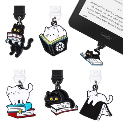 6 kleine Katzenstaubstecker Schmetterlingsanhänger, Typ-C Staubdicht Ladeanschluss Schutzkappe neuer Staubstecker