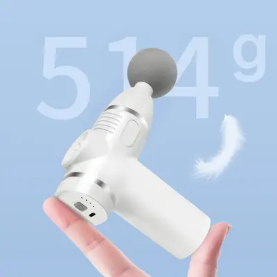 Mini-Massagepistole mit 12 Köpfen und 32 Stufen, wiederaufladbar, LCD-Display, professionelle Muskelmassage, Faszienpistole für Nacken, Massagegerät für den grenzüberschreitenden Handel