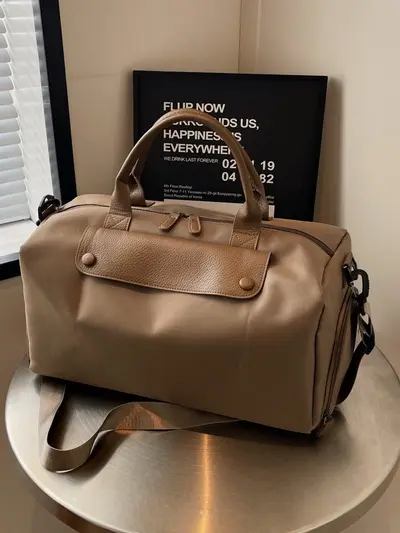 Cross-border large capacity dry and wet separation sports bag waterproof Oxford fabric portable crossbody travel bag lightweight business trip luggage - 1