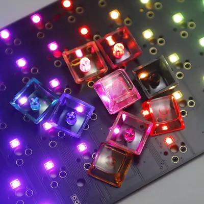 PC malzemesi yüksek şeffaflık xda2 yükseklik 9.3mm yarı saydam top kapak çok renkli mekanik klavye mx çapraz krizantem klavye tuş takımı - 3