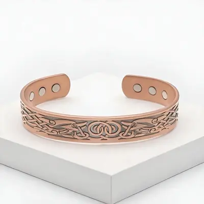Grenzüberschreitender Bestseller Amazon rotes Kupfer magnetisches Armband Großhandel Europa und Amerika Retro einfaches Armband rotes Kupfer magnetisches Armband