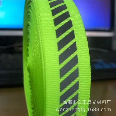 Yansıtıcı dokuma emniyet kemeri, 5 cm, çift taraflı, gece bisikleti için