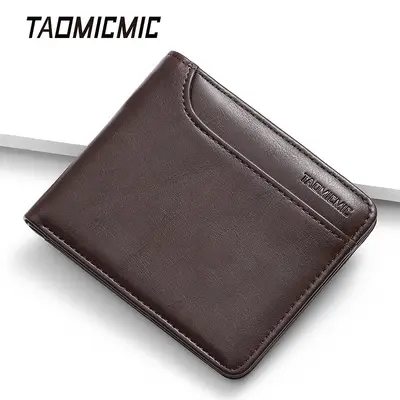 Kurze Herrenbrieftasche aus PU-Leder mit Kartenfach und Münzfach