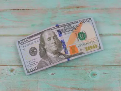 Men's Short Wallet with Realistic Dollar Banknote Design - 10