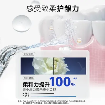 Panasonic ultrasonik diş temizleyici NJ80, ortodontik uyumlu