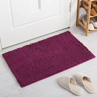 Chenille Bath Mat, Absorbent with Non-Slip Backing - 7