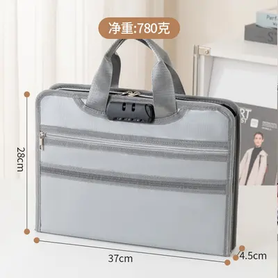 Multi-Layer Fireproof Document Bag, Foldable Accordion File Organizer - 12