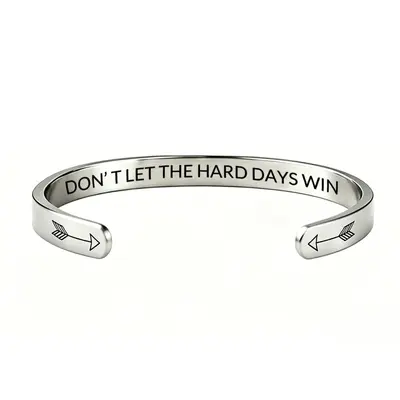 Stainless steel open bracelet, engraved design, multicolor - 10