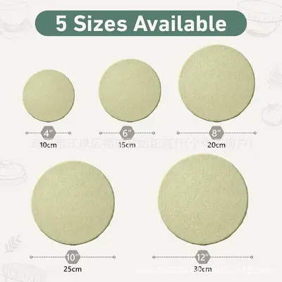 Grenzüberschreitender Lagersbestand Baumwoll-Leinen-Stretch-Schüsselabdeckungen, waschbar, wiederverwendbar, Frischhaltung für Lebensmittel, 5er-Set bowl covers
