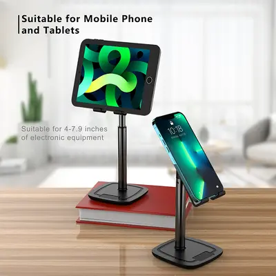 Alüminyum alaşımlı ayarlanabilir masaüstü tembel cep telefonu tablet standı taşınabilir video canlı yayın tablet standı