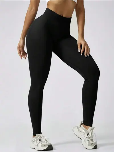 Peach yoga leggings, high waist, hip lift, pilates, running - 11