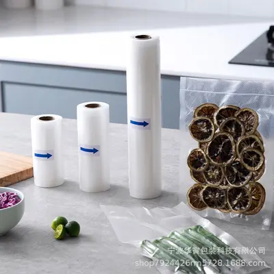 Embossed Vacuum Bags for Kitchen Food Storage, for Vacuum Sealer