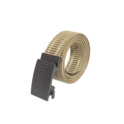 3.5 Tank Pattern Striped Elastic Waistband Men's Outdoor Canvas Belt with Zinc Alloy Buckle Durable Military Training Belt - 10