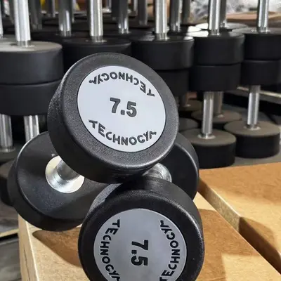 Yuvarlak Başlı Kaplı Dumbell Katı Dayanıklı Erkek Güç Antrenmanı Fitness Ekipmanı Tüm Salon Satın Alma Paketi Stokta Dumbell - 5