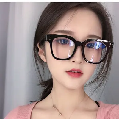 Retro Anti-Blue Light Glasses, Unisex Fashion Frame, Ready Myopia Lenses