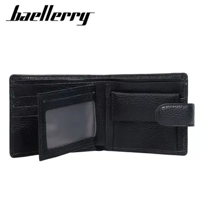 Genuine Leather Men's Wallet, Cowhide, Zipper Coin Compartment - 3