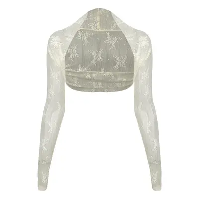 Women's Yoga Sports Bra with Lace and Fixed Cups - 9