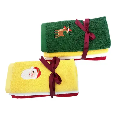 Saf pamuklu Noel mutfak havlusu seti işlemeli Noel logosu banyo el havlusu ihracat Cadılar Bayramı havlusu kişiselleştirme