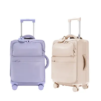 Original manufacturer luggage trolley bag new model cabin size suitcase 20 inch nylon fabric bag ultra-light coded travel bag