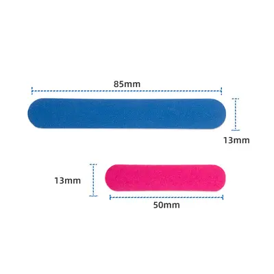 Short Nail Buffing and Shaping Sanding Strips, Pink and Blue Mini Nail File