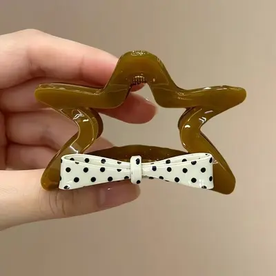 Korean-Style Schleifenklammer Butterfly Haarklammer für Frauen Fünfzackstern Haiflossen-Clip elegante Haarnadel Hochsteckfrisur-Clip 2026 Neukollektion wunderschönes Haaraccessoire - 12