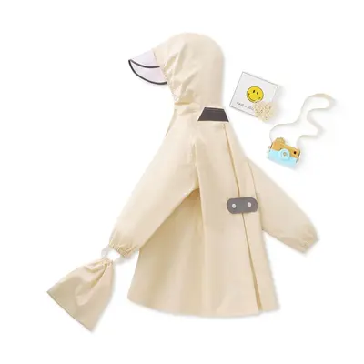 Hochwertiger Kinderregenmantel, Grundschüler Kindergarten, Schultasche, langer Ganzkörper-Regenmantel wasserdicht verdickt einteiliger Poncho - 12