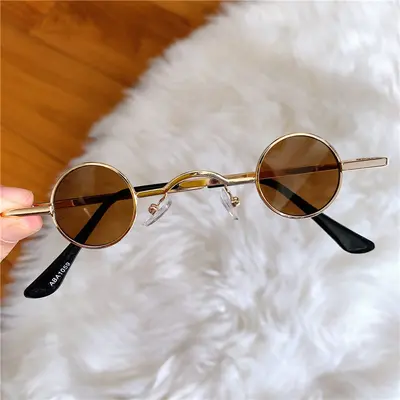 Trendige Retro-Sonnenbrille mit runden Gläsern - 10