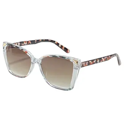 Oversized Cat-Eye Color-Block Sunglasses, Unisex - 5