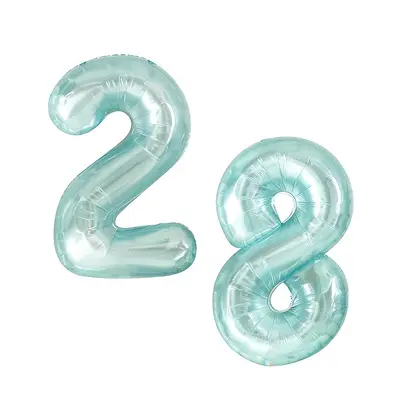 32 inç Mavi Kristal Jöle Sayı Balonu Doğum Günü Partisi