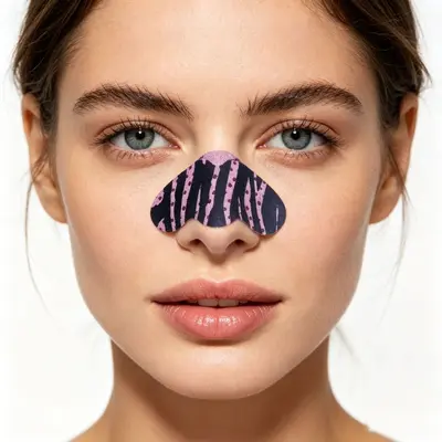 Bamboo Charcoal Blackhead Removal Nose Strips, Leopard Print - 3