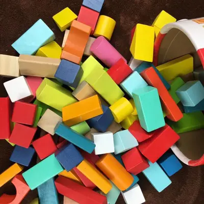 Wooden Particle Assembly Building Blocks, Educational Toy for Baby Boys - 4