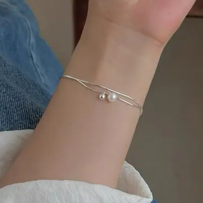 S925 gümüş Kore tarzı bilezik kadın - 10