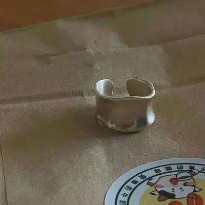 Vintage simple ring, fade-resistant, women's - 8