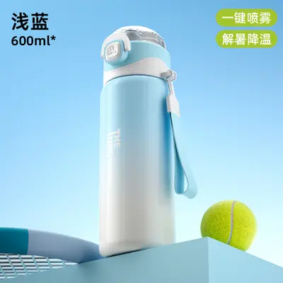 Spray Cooling Insulated Bottle with Dual-Drink Lid, 316 Stainless Steel Sports - 9