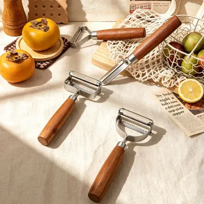 Xiangsi Wood Stainless Steel Peeler Grater Fruit Potato Vegetable Paring Knife Practical Kitchen Tool Gourd Scraper