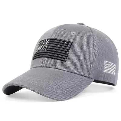 Cross-border foreign trade new solid color baseball cap outdoor sun protection sunhat American flag duck cap sports baseball cap - 12