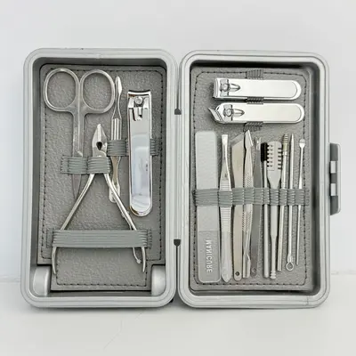 Maniküre-Set mit Nagelknipser in Koffern 16-teilig aus Edelstahl Nagelzange Nagelhautzange tragbar für Zuhause Nagelpflege-Werkzeug - 7