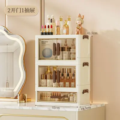 Desktop Cosmetics Storage Cabinet, Dust-proof, Multi-purpose - 9