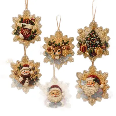 Weihnachts-Diamantbild, handgefertigtes DIY-Hängedekor, Weihnachtsmann und Weihnachtsbaum