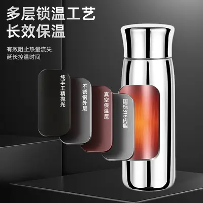 316 Stainless Steel Thermos Cup, Large Capacity, Portable Car Cup with Straight Body - 3