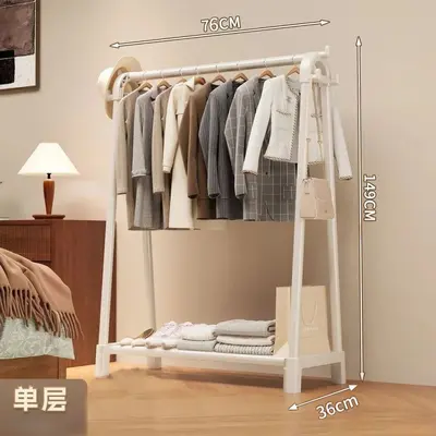 Floor-Standing Iron Clothes Rack, Mobile, Space-Saving, Thickened - 7