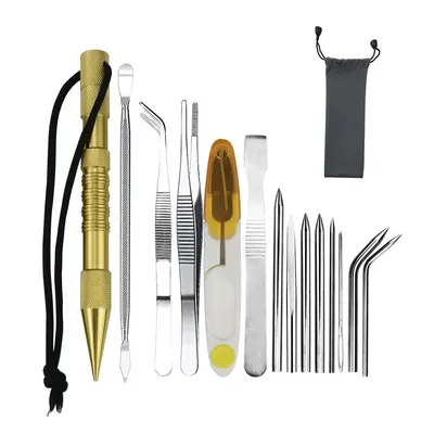 Marlinspike Set with Paracord Needle, Stainless Steel DIY Weaving Needle