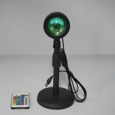Fotoğrafçılık için sınır ötesi RGB mini gün batımı lambası, canlı yayın için ortam ışığı, fotoğrafçılık için arka plan duvarı, ins gün batımı projeksiyonlu yaratıcı masa lambası - 13