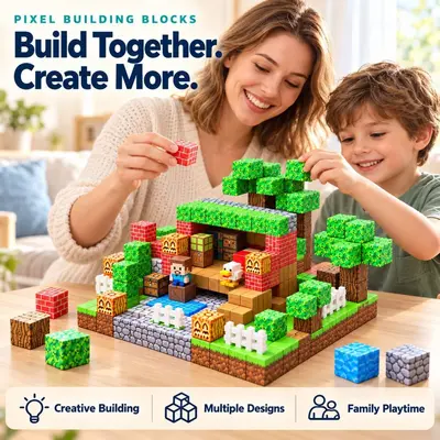 Minecraft-Magnetbausteine-Set, magnetische Bausteine - 1