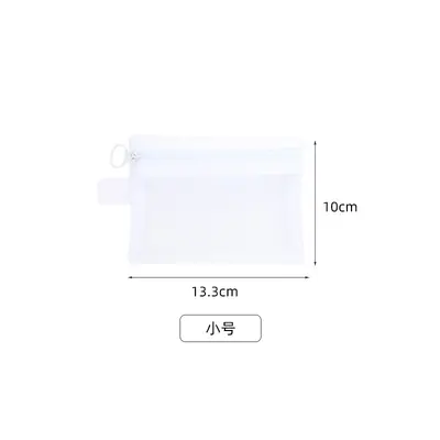 Transparent Nylon Storage Pouch Thickened Mesh Mini Portable Travel Cosmetic Organizer Coin Purse Multifunctional Sundries Storage Bag - 7