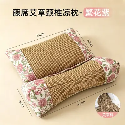 Buckwheat Pillow with Cooling Rattan, Cervical Support - 13