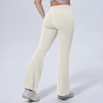 Mingda yoga pantolon, geniş paça, yüksek bel - 8