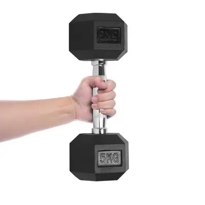 Altıgen Kauçuk Kaplamalı Dambıl Fitness Ev Kullanımı Erkek Kadın Ev Egzersizi Küçük Dambıl Katı Döktürme Demir Halter Dambıl Seti - 6